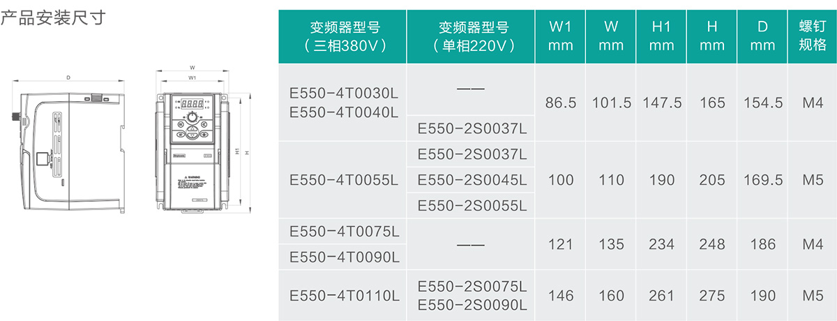 產(chǎn)品安裝尺寸